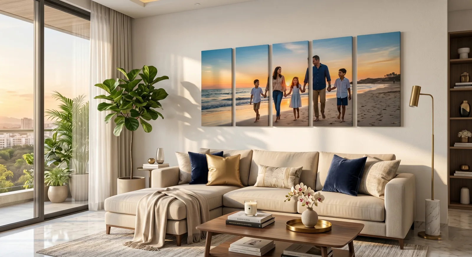 Cinematic wide 5 panel canvas art | PrintPosters.in
