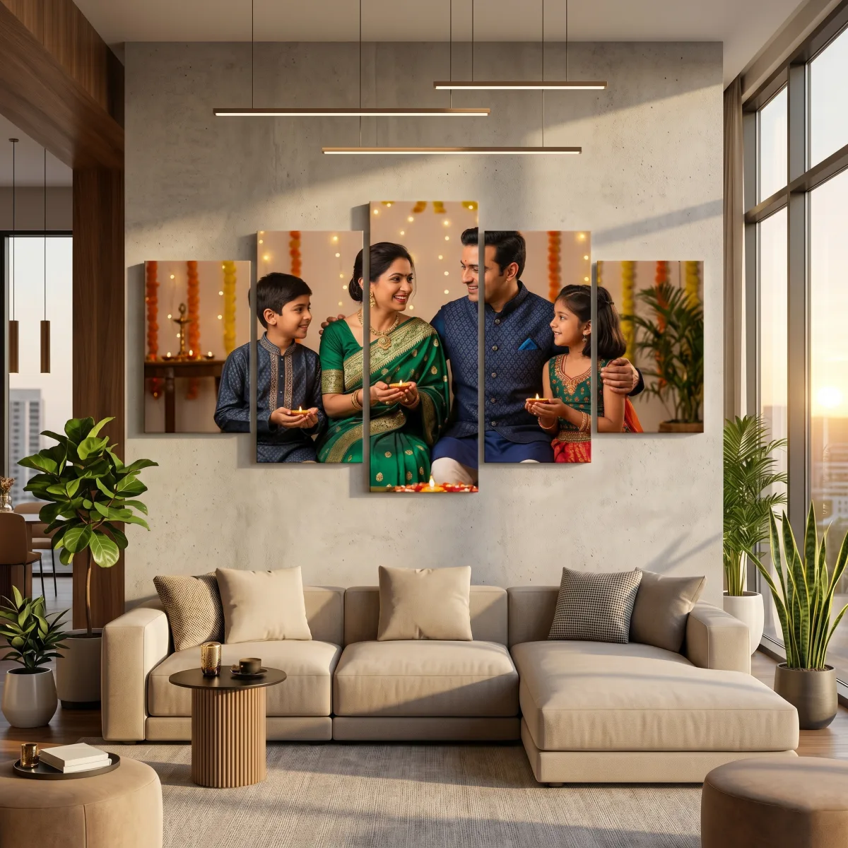 5 piece canvas wall art studio setup | PrintPosters.in