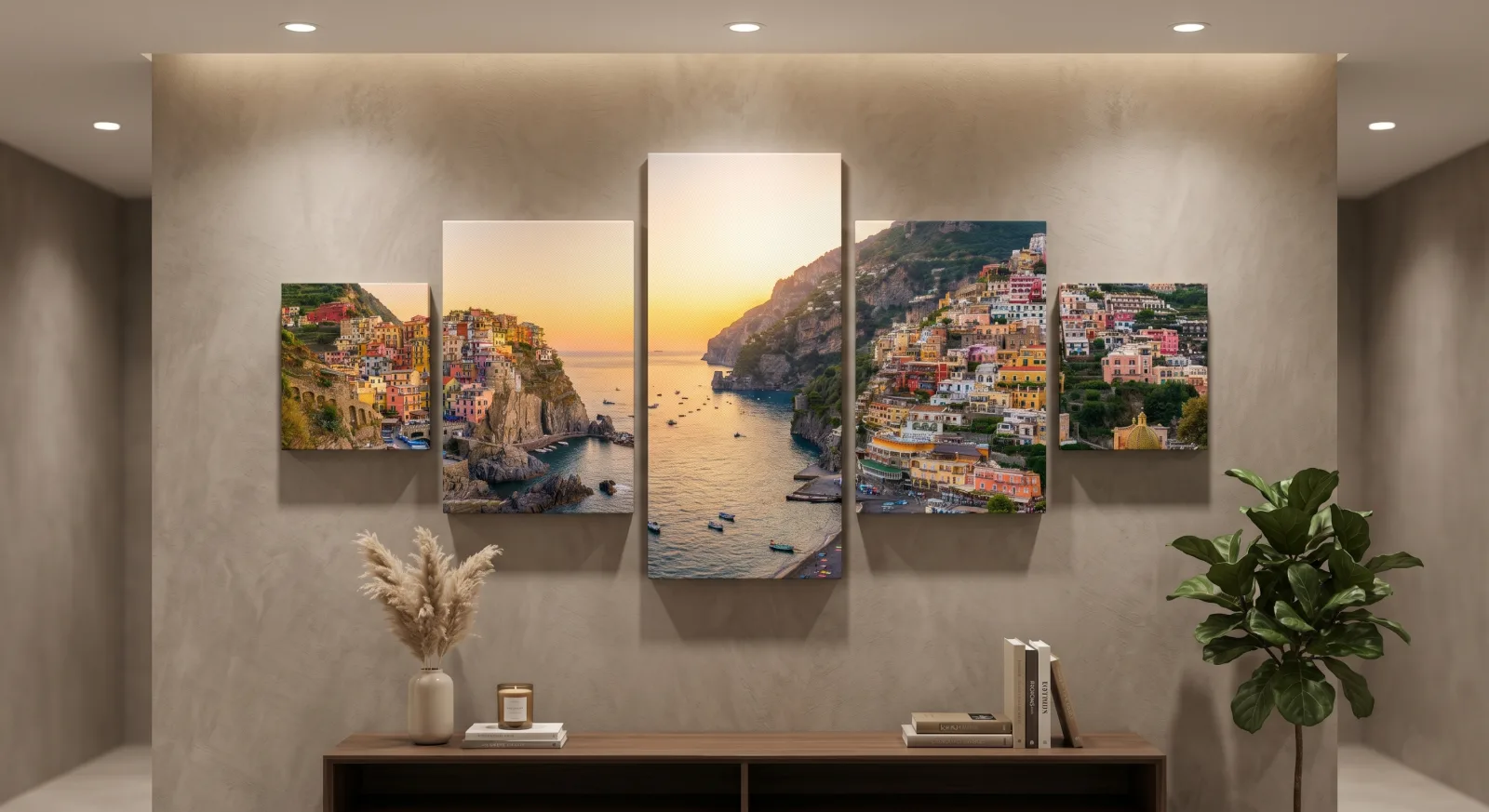 Five-piece canvas wall art bedroom décor | PrintPosters.in