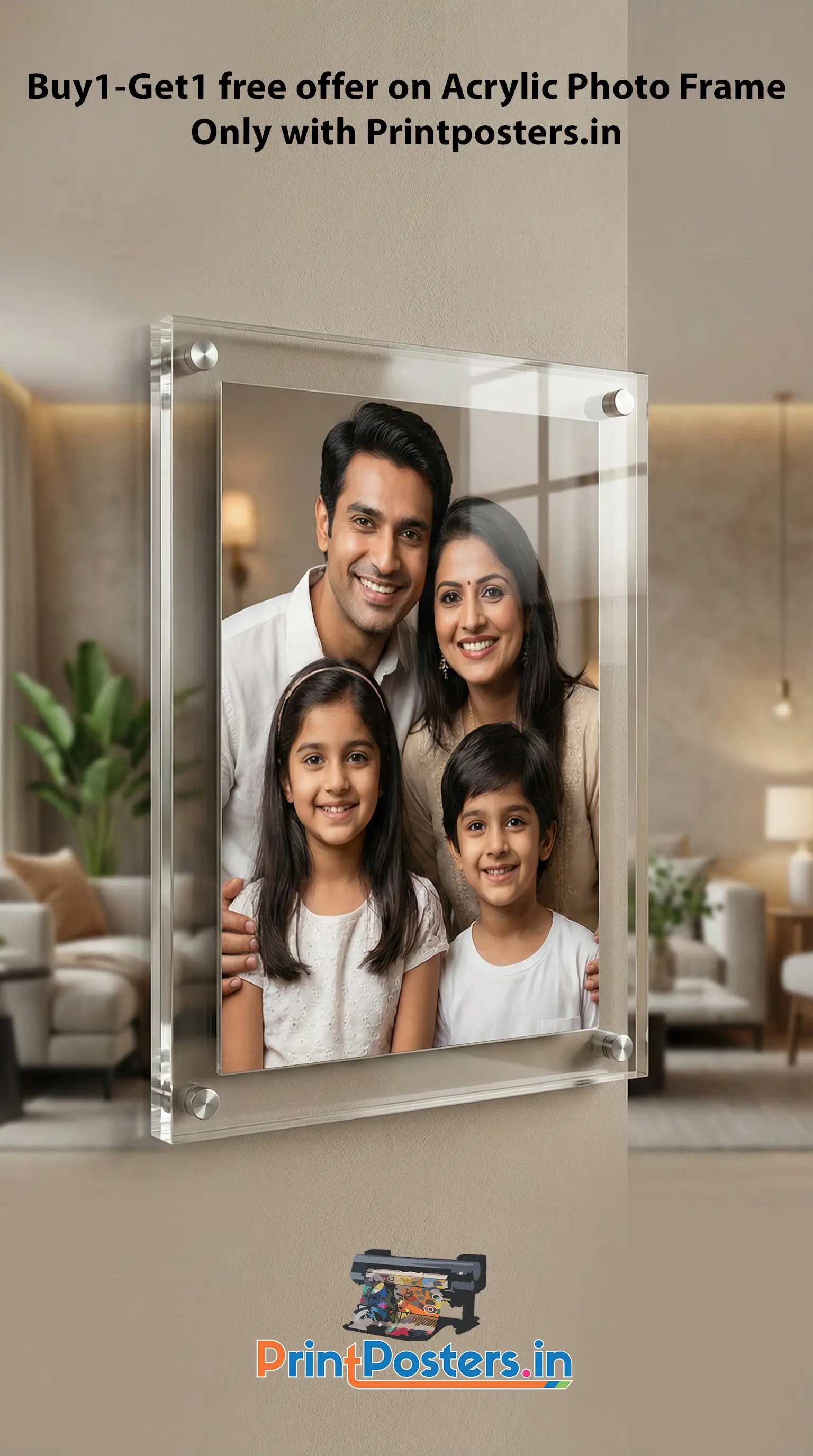 Acrylic vs Canvas Photo Prints example — PrintPosters.in