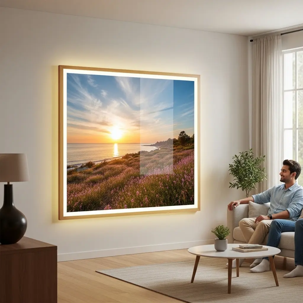 LED frame customer wall photo | PrintPosters.in