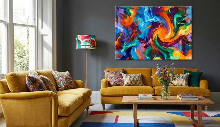 Canvas in living room